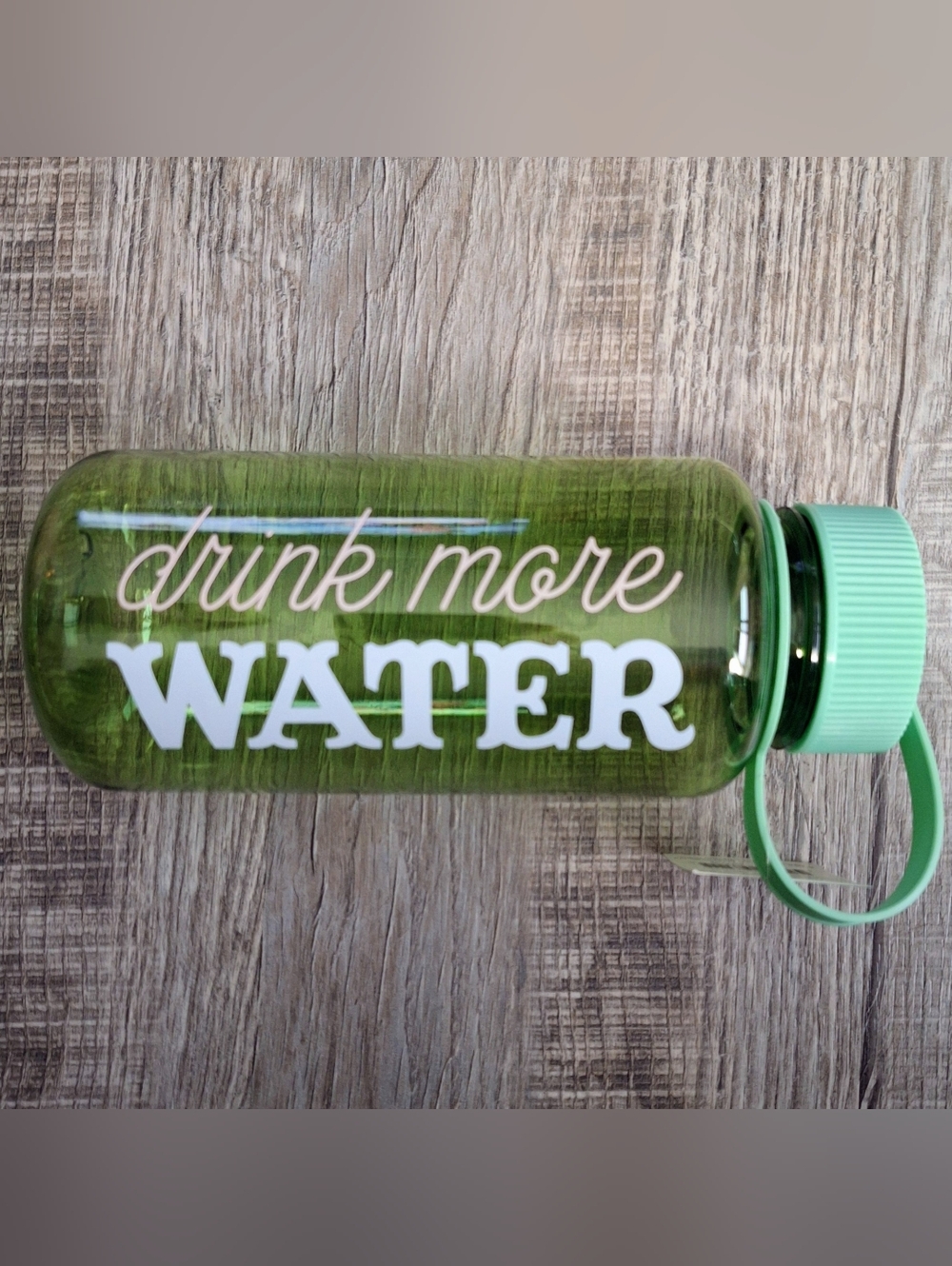40 oz "Drink More Water" Green Motivational Water Bottle
